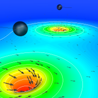 Binary black holes early in the inspiral phase (t=33)